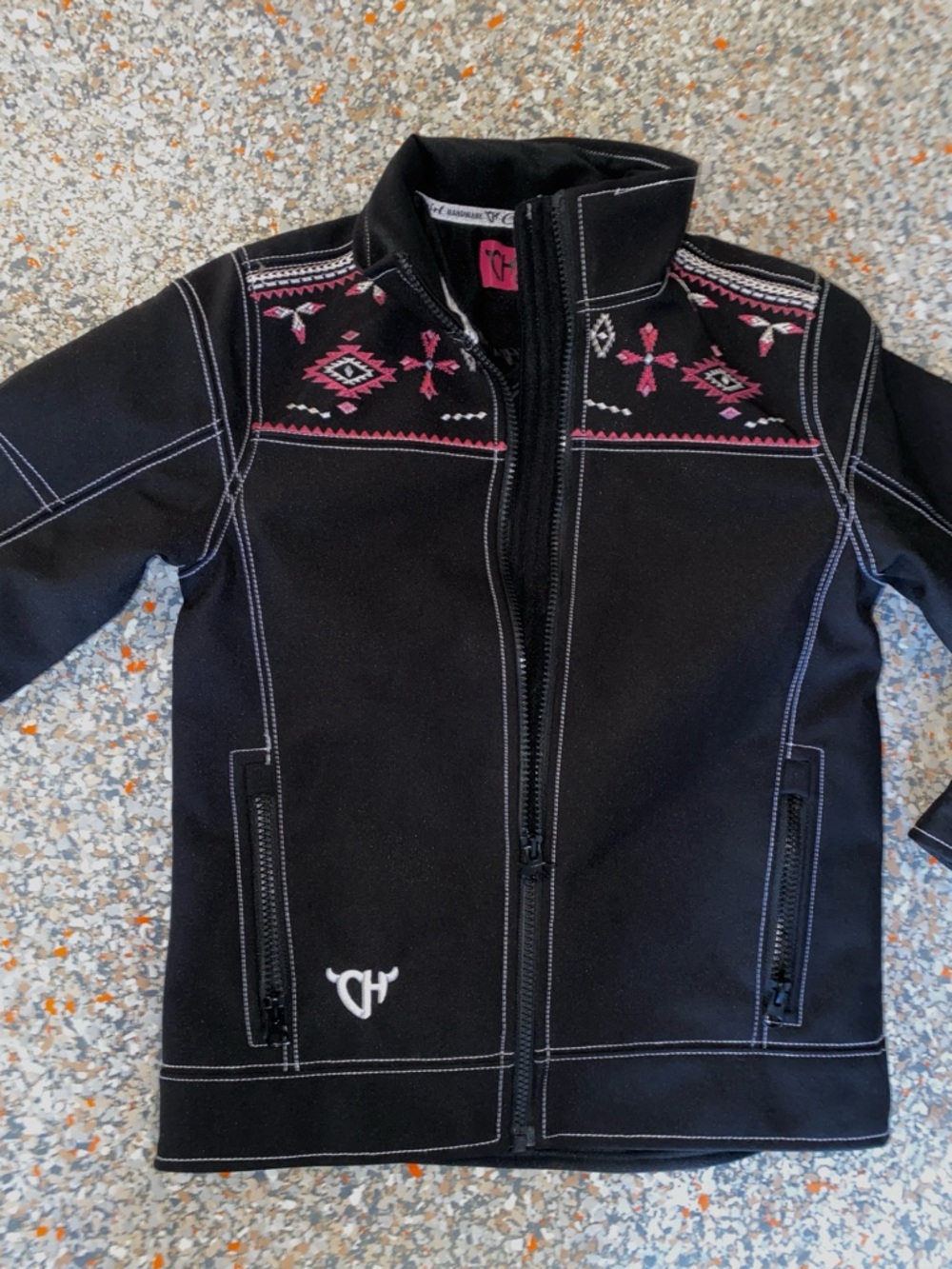 Cowgirl Hardware Soft-shell Black Embroidered Jacket